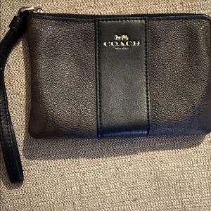 Coach Black and Dark Brown Wristlet
